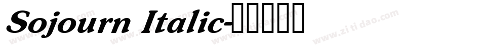 Sojourn Italic字体转换